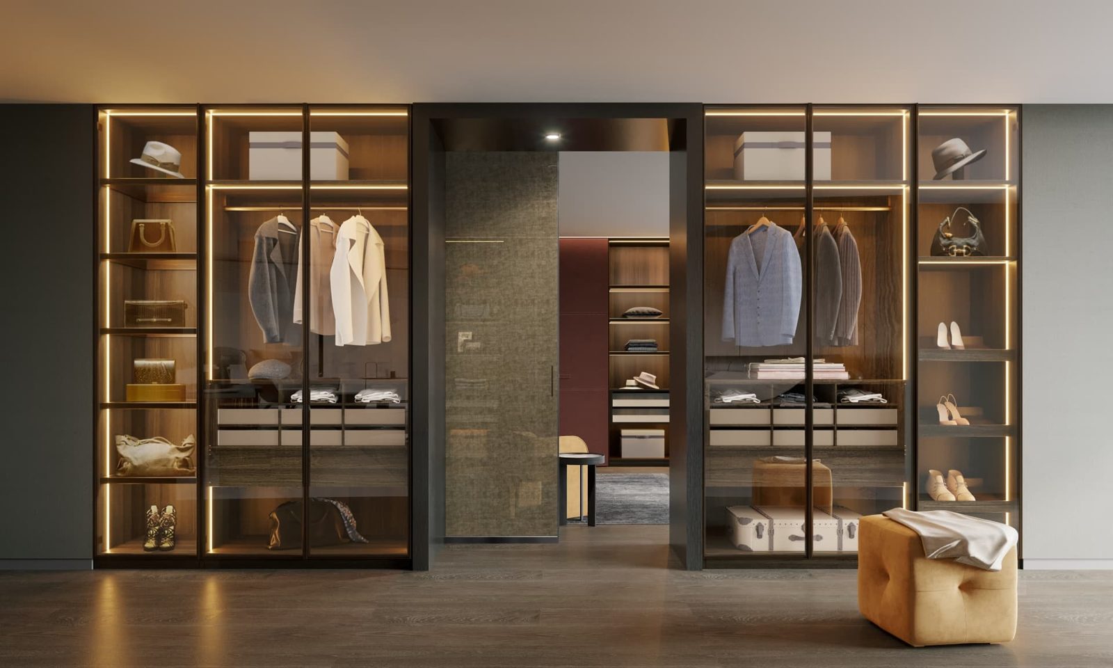 CRYSTAL glass display wardrobe